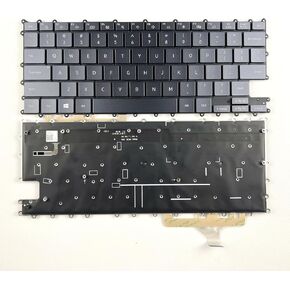 COMOLADO】لوحة مفاتيح كمبيوتر محمول بإضاءة خلفية أمريكية لجهاز Samsung Galaxy Book Flex Alpha NP730QCJ NP 730QCJ NP730QCJ-K01US NP730QCJ-K02US NP730QDA NP730QDA-KA1US استبدال سلسلة (الولايات المتحدة (أزرق داكن)) in Kuwait
