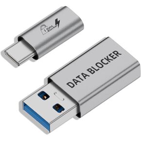 مانع بيانات USB C، ذكر USB A إلى أنثى من النوع C وUSB من النوع C إلى C مانع بيانات فقط للشحن، حماية ضد جاك العصير، رفض القرصنة يوفر شحنًا آمنًا in Kuwait