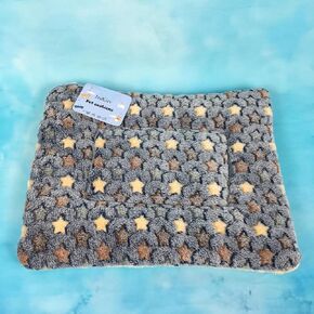 JesKicv Pet Cushions, Reversible Fleece Dog Crate Kennel Pad Cozy Washable Thickened Hamster Guinea Pig Pet Bed Mat for Small Animals in Saudi Arabia