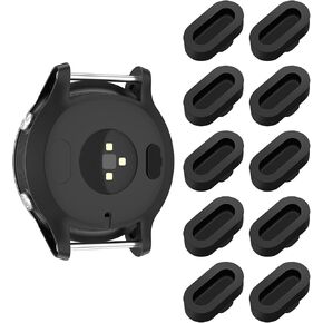 سدادات مضادة للغبار متوافقة مع ساعة Garmin Fenix ​​8 7 7S 7X 6 6S 6X 5 5S Plus، غطاء حماية لمنفذ الشحن من السيليكون لـ Venu 2/Vivoactive 3/4/Instinct 2/Forerunner 935/45S/245/945، أسود in Kuwait