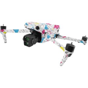 غلاف MightySkins من ألياف الكربون متوافق مع DJI Air 3-90s Fun | لمسة نهائية واقية ومتينة من ألياف الكربون | سهل التطبيق والإزالة وتغيير الأنماط in Kuwait