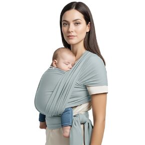 Yolay Baby Wrap Carrier Easy to Wear Soft Baby Carrier Sling Hands Free Adjustable Baby Carrier for Newborn to Toddler Upto 50 lbs, Mud Grey in Kuwait