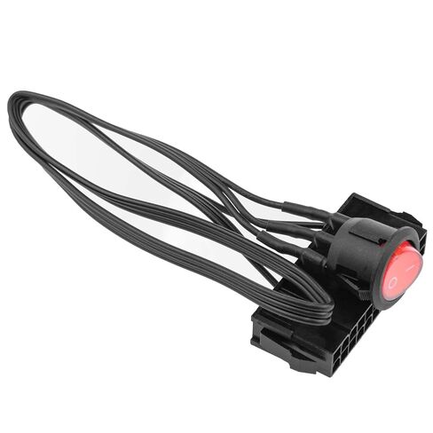 24-pin ATX Power Jump Switch 50cm Braided Wire and Red LED Indicator Female Port Bridge for Power Testing and Computer Cooling Water Pump Control 1PCS in Saudi Arabia