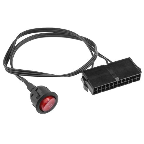 24-pin ATX Power Jump Switch 50cm Braided Wire and Red LED Indicator Female Port Bridge for Power Testing and Computer Cooling Water Pump Control 1PCS in Saudi Arabia