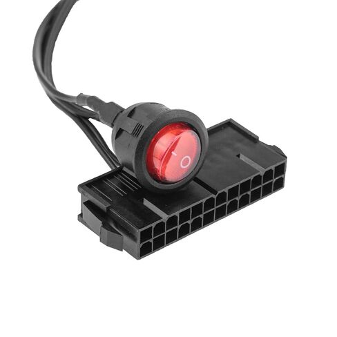 24-pin ATX Power Jump Switch 50cm Braided Wire and Red LED Indicator Female Port Bridge for Power Testing and Computer Cooling Water Pump Control 1PCS in Saudi Arabia