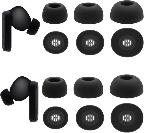 أطراف أذن بديلة من Klowcok لسماعات الأذن CMF Buds 2a / Buds Pro 2 / Buds 2 Plus 2025، متوافقة مع CMF Buds/Buds 2، أطراف أذن من السيليكون الناعم 6 أزواج (S/M/L) أسود in Kuwait