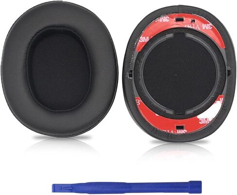 Aiivioll Live 500 BT Ear Pads Replacement for JBL Live 500BT/Live 500 BT Around-Ear Wireless Headphones, Earpads Made of Soft Protein Leather, Noise Isolating Foam (Black) in Saudi Arabia
