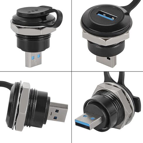 1Pcs USB 3.0 Male to Female Extension Cable Adapter Panel Mount Connector for High-Speed Data Transfer Charging 5Gbps, USB-A 3.0 Extender in Saudi Arabia