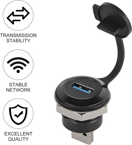 1Pcs USB 3.0 Male to Female Extension Cable Adapter Panel Mount Connector for High-Speed Data Transfer Charging 5Gbps, USB-A 3.0 Extender in Saudi Arabia