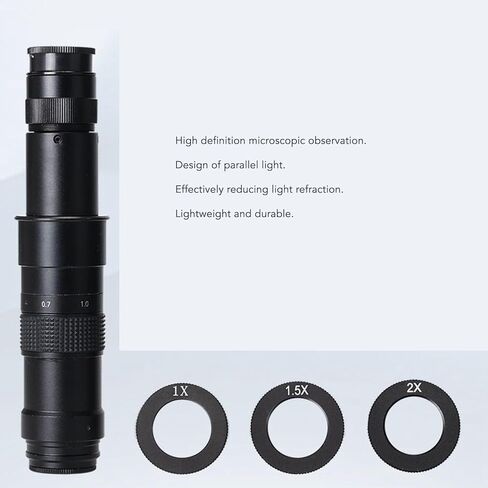 2X Monocular Zoom Lens Big Attachment Auxiliary Objective, Parallel Light C Mount Microscope Barlow Lens for Microscopes (24mm Connection Diameter) (1X) in Saudi Arabia