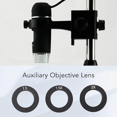 2X Monocular Zoom Lens Big Attachment Auxiliary Objective, Parallel Light C Mount Microscope Barlow Lens for Microscopes (24mm Connection Diameter) (1X) in Saudi Arabia