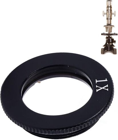 2X Monocular Zoom Lens Big Attachment Auxiliary Objective, Parallel Light C Mount Microscope Barlow Lens for Microscopes (24mm Connection Diameter) (1X) in Saudi Arabia