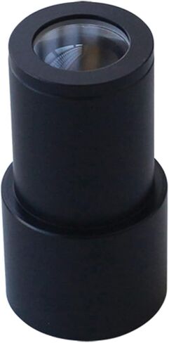 2X Lens For 23.2mm Mount Port Biological Microscope Aluminum Microscope Lens Accessories Black in Saudi Arabia