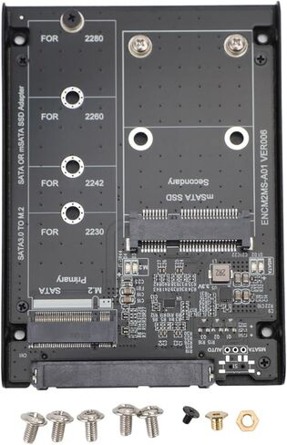 M2 NGFF MSATA SSD Enclosure High Speed Adapter Card Converter for Serial ATA 3.0 6Gbps 2.5 Inch Slot Linux OS X PC PCB in Saudi Arabia