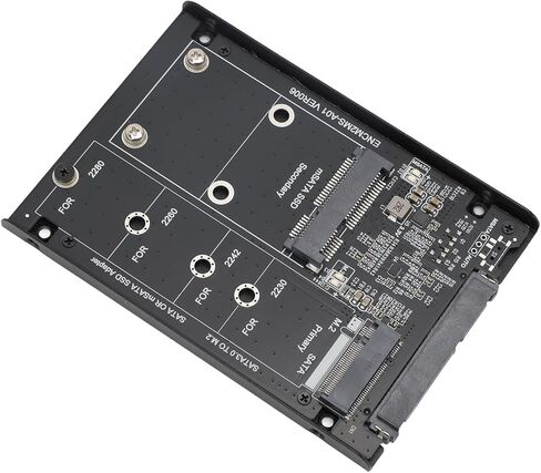 M2 NGFF MSATA SSD Enclosure High Speed Adapter Card Converter for Serial ATA 3.0 6Gbps 2.5 Inch Slot Linux OS X PC PCB in Saudi Arabia