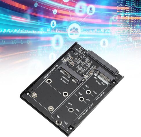 M2 NGFF MSATA SSD Enclosure High Speed Adapter Card Converter for Serial ATA 3.0 6Gbps 2.5 Inch Slot Linux OS X PC PCB in Saudi Arabia