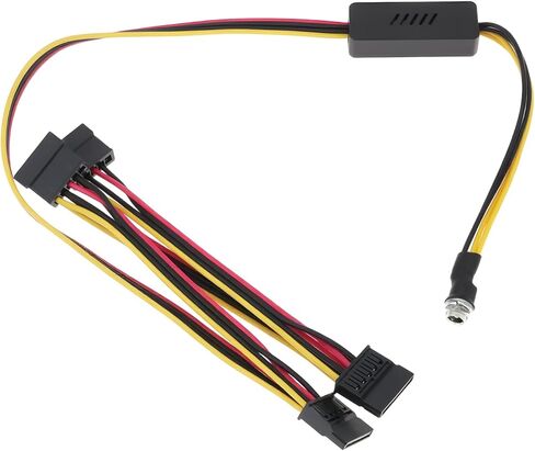 محول إمداد الطاقة 12 فولت 5 أمبير DC5525 ذكر إلى 4 SATA أنثى لمعظم محركات الأقراص الصلبة للكمبيوتر in Saudi Arabia