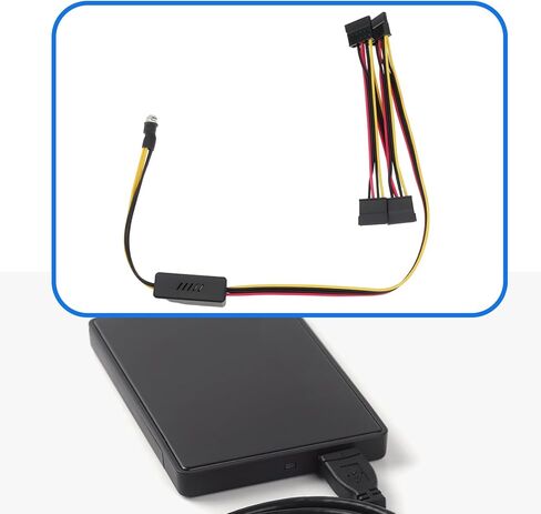 محول إمداد الطاقة 12 فولت 5 أمبير DC5525 ذكر إلى 4 SATA أنثى لمعظم محركات الأقراص الصلبة للكمبيوتر in Saudi Arabia