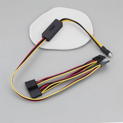 محول إمداد الطاقة 12 فولت 5 أمبير DC5525 ذكر إلى 4 SATA أنثى لمعظم محركات الأقراص الصلبة للكمبيوتر in Saudi Arabia