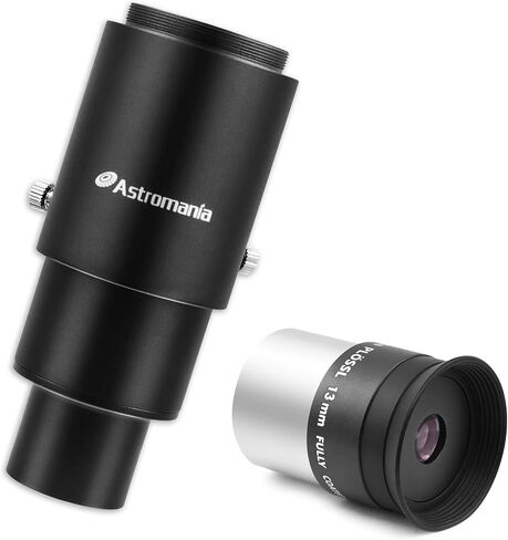 Astromania 13mm 1.25 Inch Plossl Telescope Eyepiece - Bundle with - Metal Extendable Camera Adapter in Saudi Arabia