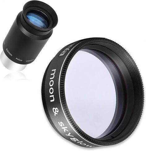 Astromania 32mm 1.25 Inch Plossl Telescope Eyepiece - Bundle with - 1.25" Moon/Skyglow Filter in Saudi Arabia