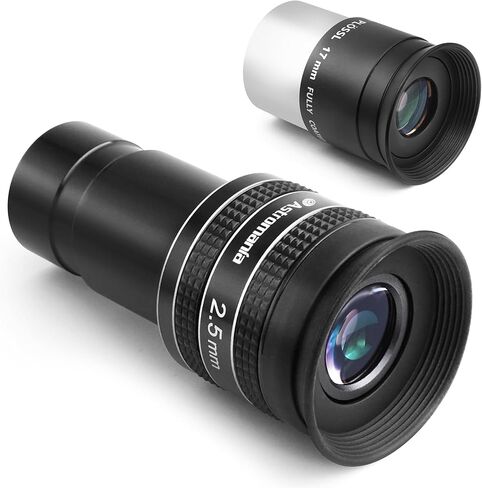 Astromania 17mm 1.25 Inch Plossl Telescope Eyepiece - Bundle with - Telescope Eyepiece 2.5mm Wide Angle 58 Degree in Saudi Arabia