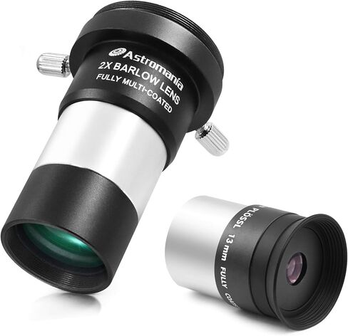 Astromania 13mm 1.25 Inch Plossl Telescope Eyepiece - Bundle with - 2X Barlow Lens Upgraded 1.25 inch in Saudi Arabia