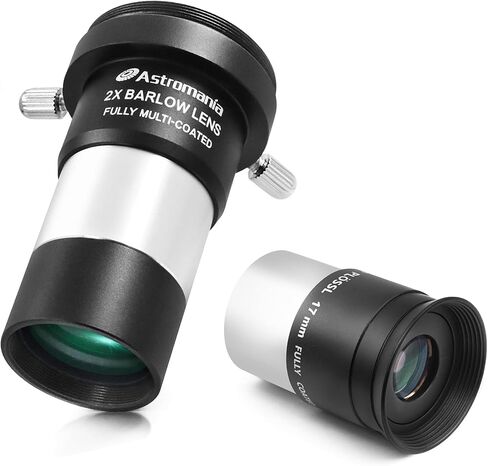 Astromania 17mm 1.25 Inch Plossl Telescope Eyepiece - Bundle with - 2X Barlow Lens Upgraded 1.25 inch in Saudi Arabia