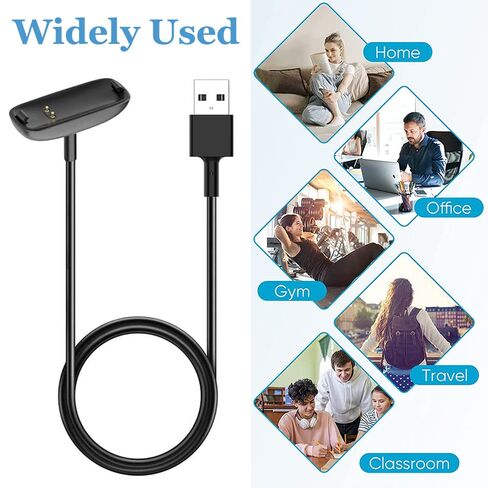 Threeeggs 2 Pack Charger for Fitbit Inspire 2 USB Charging Cable Dock Cord 3.3 ft / 100cm in Saudi Arabia