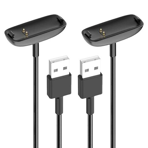 Threeeggs 2 Pack Charger for Fitbit Inspire 2 USB Charging Cable Dock Cord 3.3 ft / 100cm in Saudi Arabia