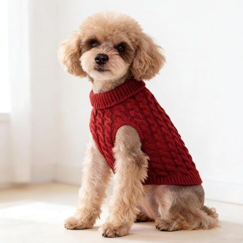 Winter Dog Sweater for Small Medium Dogs, Fashion Candy Color, Warm Pet Sweater for Cold Weather, Cute Cat Sweater for Daily Wear & Holiday Photos(Black) in Saudi Arabia