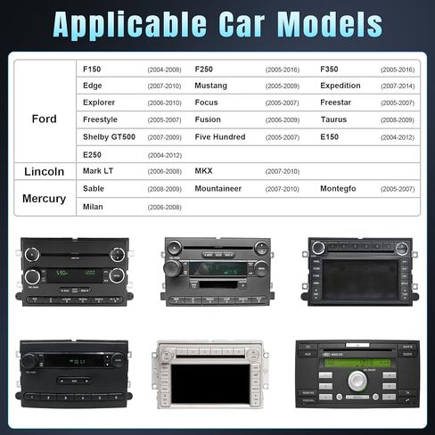 راديو سيارة Leadfan Android لسيارة Ford F150/F250/F350 2004-2016، ستيريو سيارة بشاشة 7 بوصات مع CarPlay Andriod Auto GPS Navigationt Bluetooth SWC HD كاميرا احتياطية in Saudi Arabia