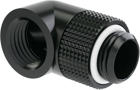 باروش G1/4 بوصة تركيب موسع ذكر إلى أنثى، دوار 90 درجة، FBWT90، 4 عبوات، أسود in Kuwait