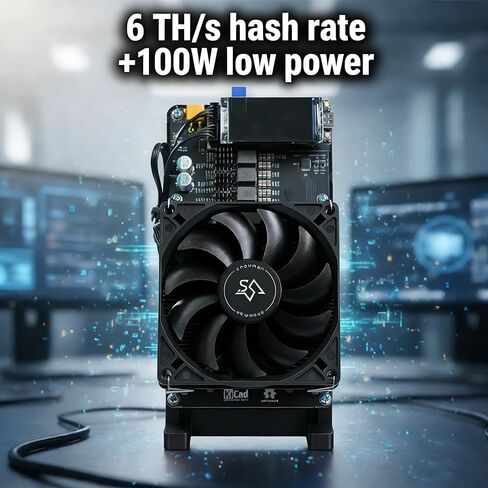 Bitcoin Home Miner NerdQaxe++ Rev 6TH/s 100W تمت ترقيته مع أربع شرائح BM1370 ASIC بمروحة مزدوجة للتوصيل والتشغيل 2.4G WiFi وهادئ لآلة التشفير Bitcoin Miner للمبتدئين in Saudi Arabia