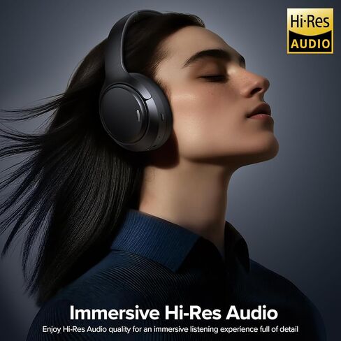 سماعات رأس لاسلكية هجينة بخاصية إلغاء الضوضاء النشطة، وقت تشغيل 120 ساعة، 6 ميكروفون شفاف ENC، سماعات رأس بلوتوث فوق الأذن مع صوت عالي الدقة مريح، سماعة أذن ANC قابلة للطي لألعاب السفر والمكتب المنزلي in Kuwait