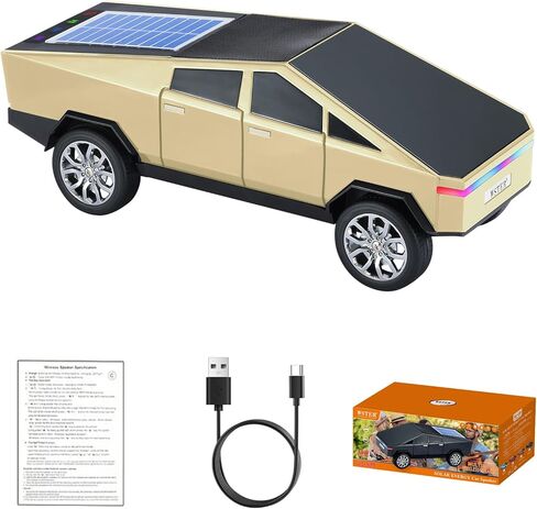 WS-699 Solar Bluetooth Replica Speaker – Future Pickup Truck Design, HD Sound, TWS Stereo Pairing, FM Radio, LED Party Light, USB/TF Playback, Hands-Free Mic, Type-C Charging, Portable Gift (Red) in Saudi Arabia