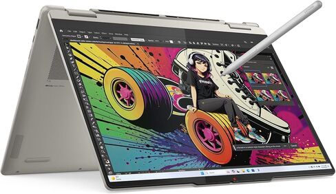 Lenovo 2025 Yoga 7 2 في 1 14AKP10 كمبيوتر محمول شخصي - شاشة لمس 14 بوصة 1920x1200 60 هرتز - 6 النواة AMD Ryzen AI 5 340-16 جيجابايت ذاكرة الوصول العشوائي 512 جيجابايت SSD - رسومات AMD Radeon 840M - Wi-Fi 7 - بصمة الإصبع - W11H - Seashell in Kuwait