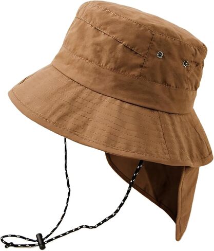 Sun Hat for Men Women Fishing Hat with Neck Flap,UV Protective Hiking Fishing Hats,Wide Brim Sun Hat for Women&Men in Saudi Arabia