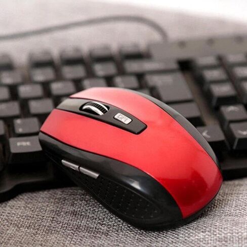 ماوس لاسلكي مع جهاز استقبال USB، ماوس كمبيوتر لاسلكي محمول بتردد 2.4 جيجا هرتز مع 4 أزرار، للكمبيوتر المحمول، أساسيات العمل من المنزل، تصميم مريح، متعدد الألوان اختياري in Saudi Arabia