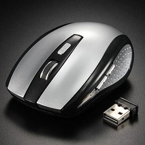 ماوس لاسلكي مع جهاز استقبال USB، ماوس كمبيوتر لاسلكي محمول بتردد 2.4 جيجا هرتز مع 4 أزرار، للكمبيوتر المحمول، أساسيات العمل من المنزل، تصميم مريح، متعدد الألوان اختياري in Saudi Arabia