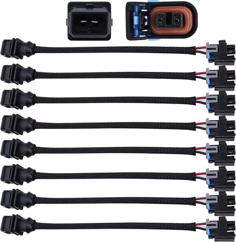 HiSport Fuel Injector Connector 8 PCS S824 Pigtail Connectors Wire Replace 15306318 Compatible with GM Ford Dodge LS2 LS3 in Saudi Arabia