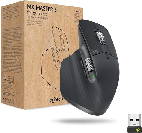 Logitech MX Master 3 for Business, Wireless Mouse, Logi Bolt Technology, Bluetooth, MagSpeed Scrolling, Ergonomic, Rechargeable, Globally Certified, PC/Mac/Linux - Graphite in Saudi Arabia