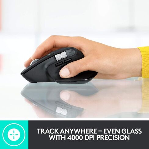 Logitech MX Master 3 for Business, Wireless Mouse, Logi Bolt Technology, Bluetooth, MagSpeed Scrolling, Ergonomic, Rechargeable, Globally Certified, PC/Mac/Linux - Graphite in Saudi Arabia