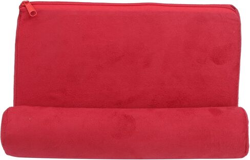 CHICIRIS Pillow Tablet Stand Portable Lightweight Flexible Holder for Tablet Reading for Bed or Sofa Red Suede Fabric in Saudi Arabia