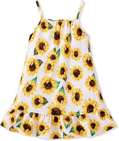 Toddler Girls Dresses 2-7T Smocked Summer Sundress Kids Beach Casual Outfits in Saudi Arabia