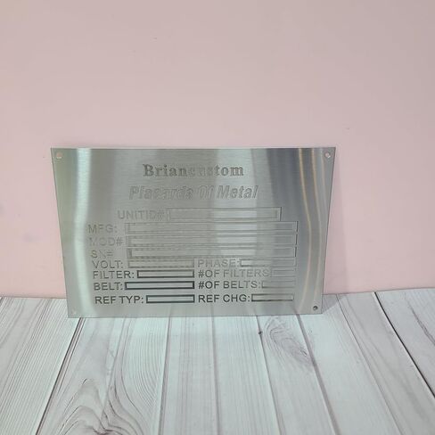 Briancustom Placards of metal – Industrial-grade blank information nameplates enhance the professionalism of equipment management in Saudi Arabia