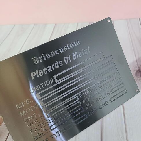 Briancustom Placards of metal – Industrial-grade blank information nameplates enhance the professionalism of equipment management in Saudi Arabia