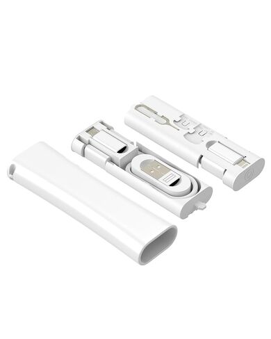 60 وات USB C 27 وات كابل شحن سريع لايتنينج طقم مهايئ سلك السفر صندوق تخزين (5 في 1) لآيفون 16 15 14 13 شاحن USB صغير طاقة محمولة محور متعدد المنافذ لنقل البيانات شريحة اتصال خارجية وفتحة بطاقة SD صغيرة in Saudi Arabia