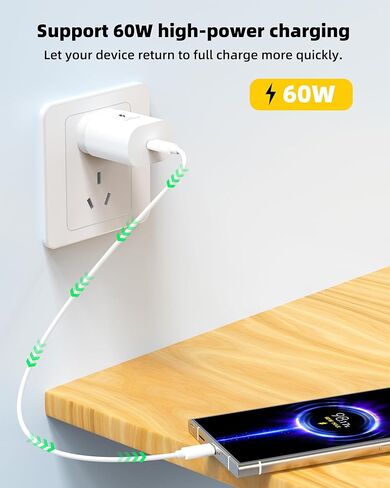 60 وات USB C 27 وات كابل شحن سريع لايتنينج طقم مهايئ سلك السفر صندوق تخزين (5 في 1) لآيفون 16 15 14 13 شاحن USB صغير طاقة محمولة محور متعدد المنافذ لنقل البيانات شريحة اتصال خارجية وفتحة بطاقة SD صغيرة in Saudi Arabia