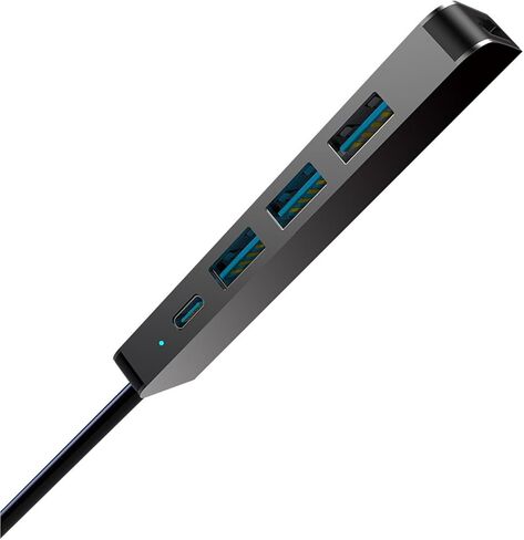 Sahara - محول موزع USB-C 5 في 1، موزع متعدد المنافذ من الألومنيوم الأنيق مع HDMI وUSB 3.0 وشحن USB-C PD - متوافق مع أجهزة الكمبيوتر الشخصية وأجهزة MAC، (LT00072) in Kuwait